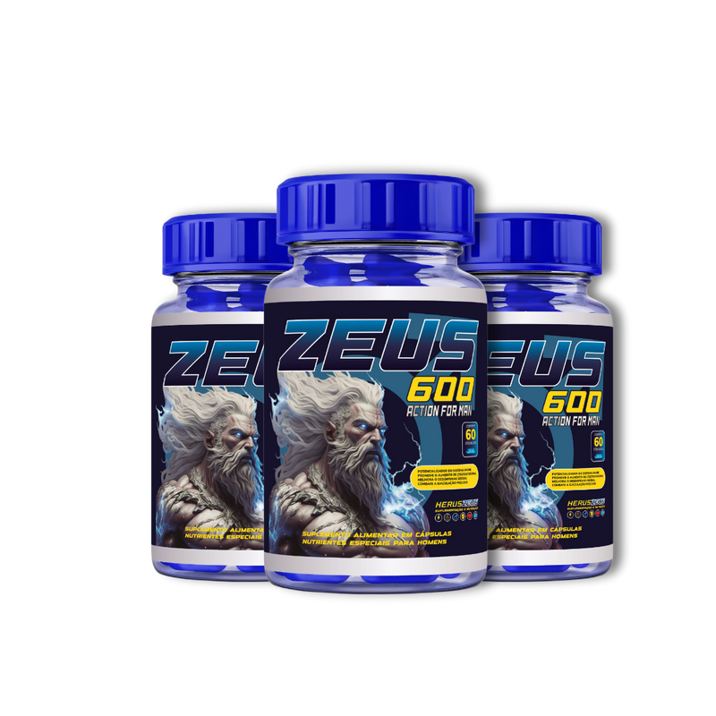 Kit Com 3 unidades Potencializador Masculino Zeus600 Action For Man