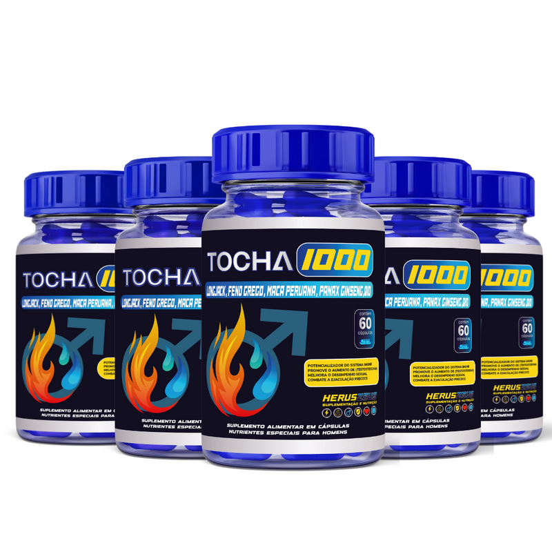 Kit Com 5 unidades Potencializador Masculino Tocha1000 Action For Man