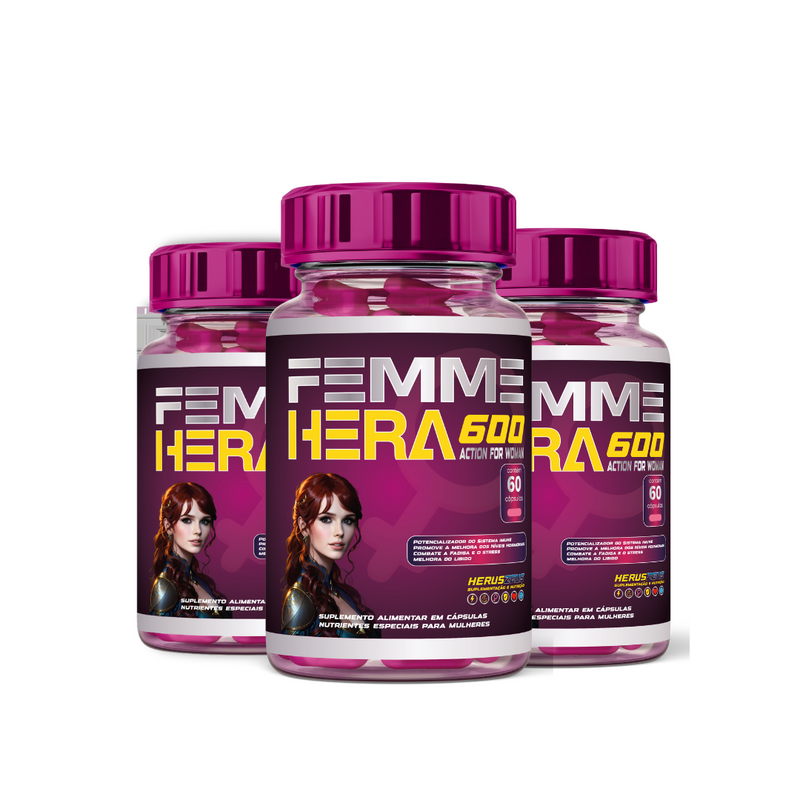 Kit Com 3 unidades Suplemento Alimentar Feminino Femme Hera