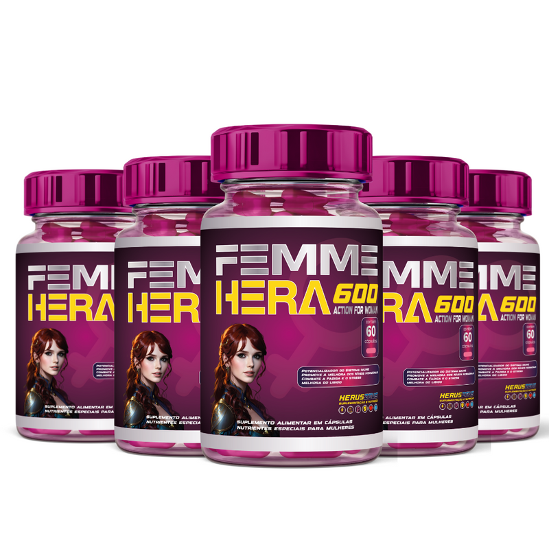 Kit Com 5 unidades Suplemento Alimentar Feminino Femme Hera