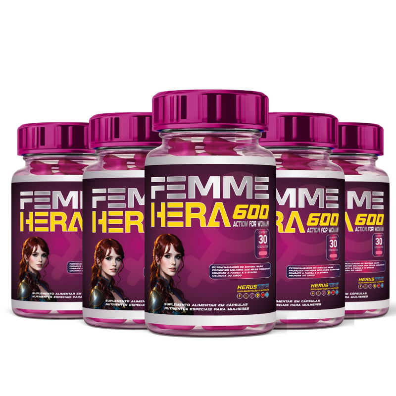 Kit Com 5 unidades Suplemento Alimentar Feminino Femme Hera